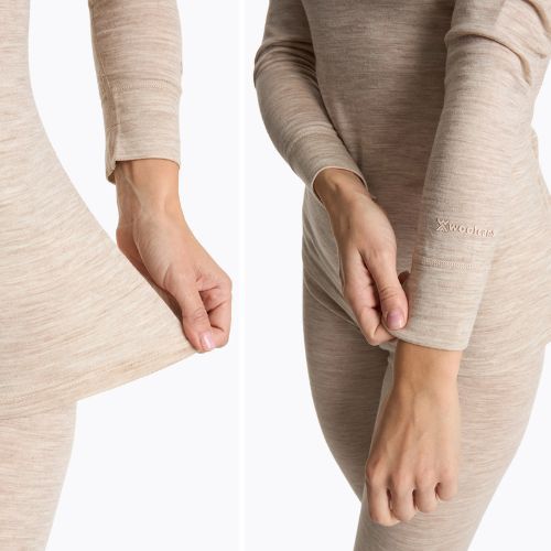 Комплект білизни термічної жіночий WOOLCANO Merino 100% SET0543 бежевий