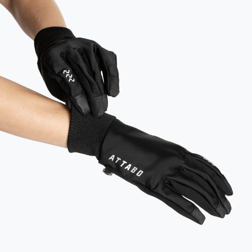 Рукавички велосипедні ATTABO LOREEF GLOVES windpfoor утеплені чорний