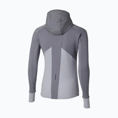 Куртка для бігу жіноча Mizuno Active Warm Hybrid Full Zip Hooded quicksilver
