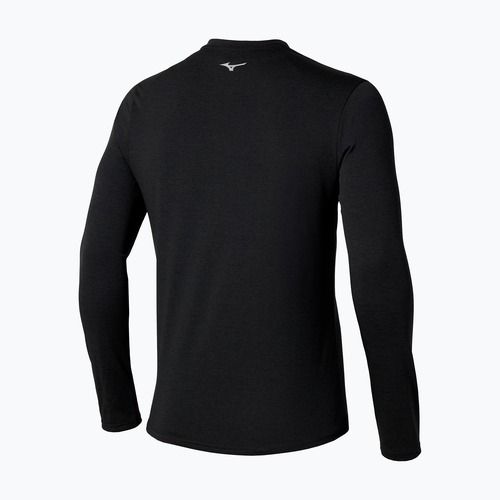 Лонгслів для бігу чоловічий Mizuno Core Impulse Half Zip Tee black