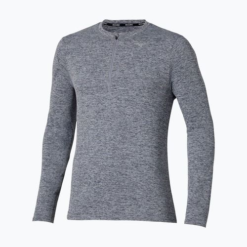 Лонгслів для бігу чоловічий Mizuno Core Impulse Half Zip Tee quicksilver