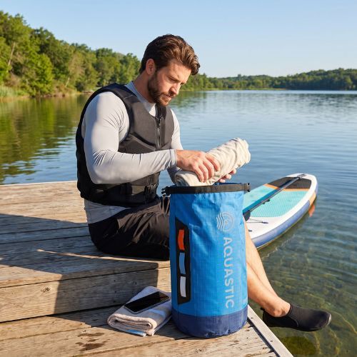 Мішок водонепроникний AQUASTIC Dry Bag 13 l Nylon/TPU blue