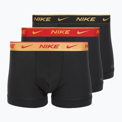 Труси чоловічі Nike Everyday Cotton Stretch Trunk 3 пари blk/university red/wheat gold/black high shine wb