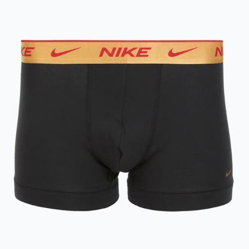 Труси чоловічі Nike Everyday Cotton Stretch Trunk 3 пари blk/university red/wheat gold/black high shine wb
