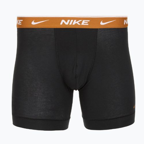 Труси чоловічі Nike Everyday Cotton Stretch 3 пари black light crimsn/desrt ochre/black waistband