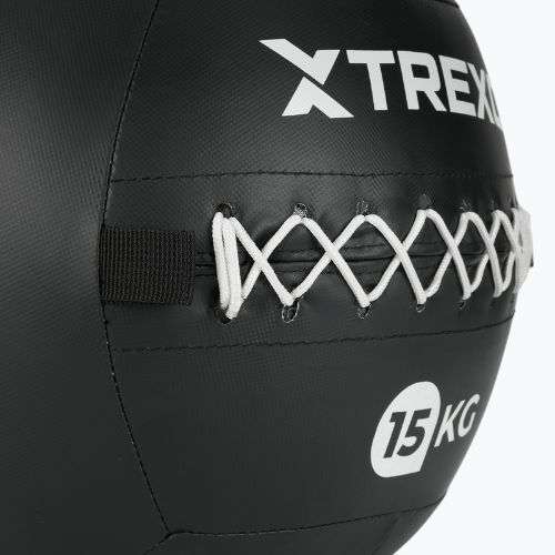 М'яч лікарський XTREXO Wall Ball 15 кг чорний