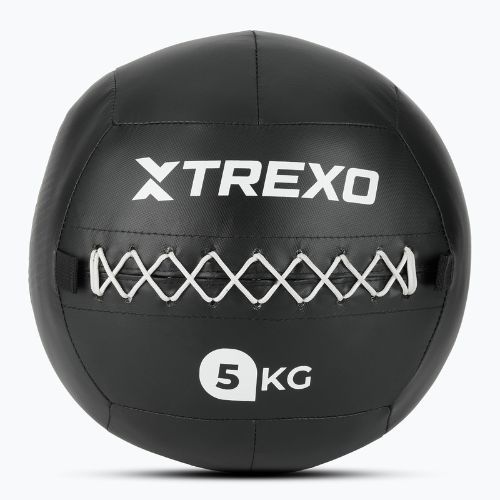 М'яч лікарський XTREXO Wall Ball 5 кг чорний