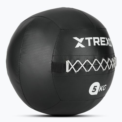 М'яч лікарський XTREXO Wall Ball 5 кг чорний