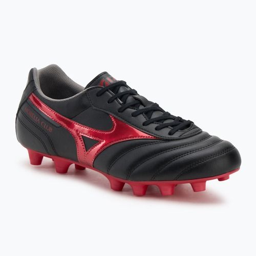 Кросівки футбольні Mizuno Morelia II Club FG black/morelia 40th red/black sand