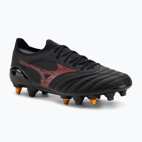 Кросівки футбольні чоловічі Mizuno Morelia Neo IV Beta Elite Mix SG black/morelia 40th red/black