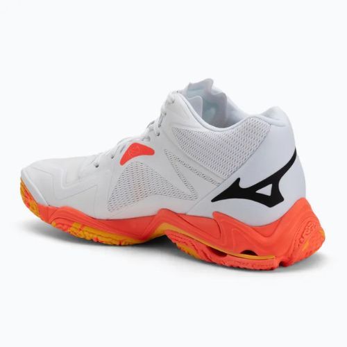 Кросівки волейбольні Mizuno Wave Lightning Z8 Mid white/fiery coral 2/citrus