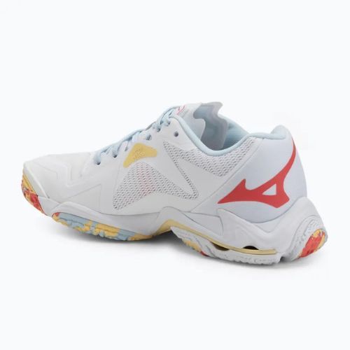 Кросівки волейбольні жіночі Mizuno Wave Lightning Z8 white/calypso coral/pale banan