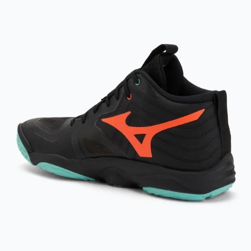 Кросівки волейбольні Mizuno Wave Momentum Elite Mid black/tangelo/ice green