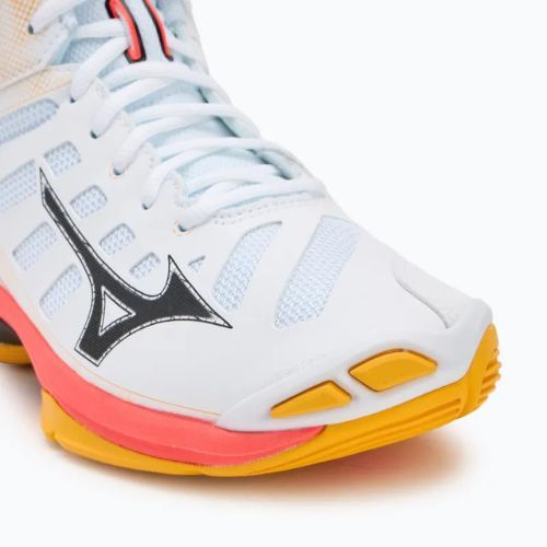 Кросівки волейбольні Mizuno Wave Voltage 2 Mid white/fiery coral 2/citrus