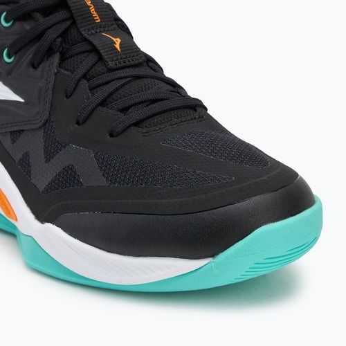 Кросівки волейбольні Mizuno Wave Momentum Pro black/tangelo/ice green