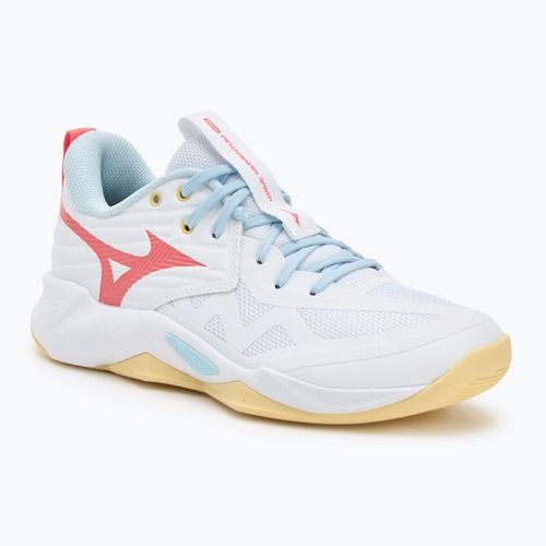 Кросівки волейбольні жіночі Mizuno Wave Momentum Pro white/calypso coral/pale banan