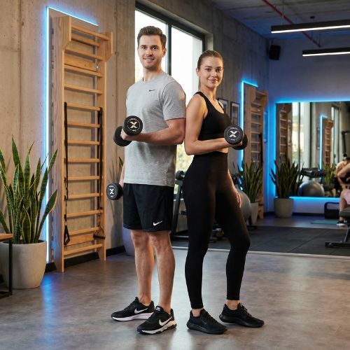 Гантель чавунний гумований XTREXO Pro 4 kg black