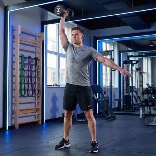 Гантель чавунний гумований XTREXO Pro 8 kg black