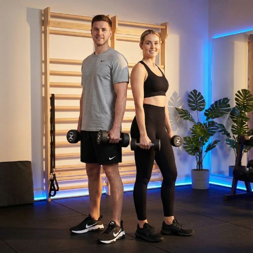 Гантель чавунний гумований XTREXO Pro 8 kg black