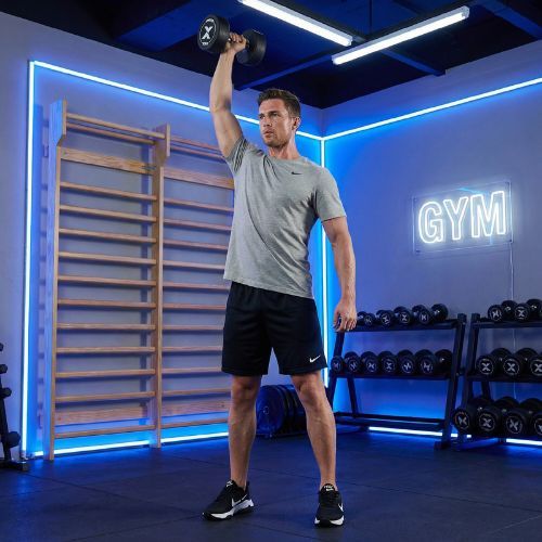 Гантеля чавунна гумована XTREXO Pro 10 кг чорний