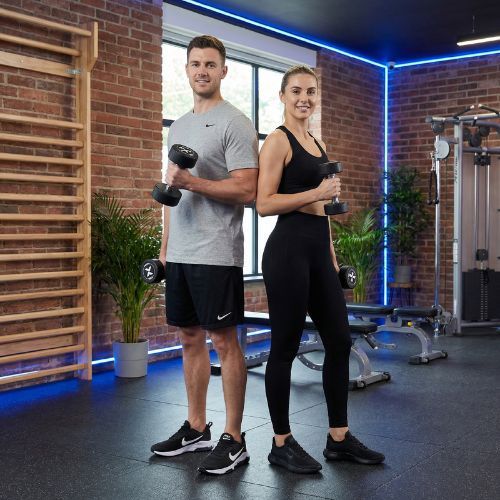 Гантель чавунний гумований XTREXO Pro 10 kg black