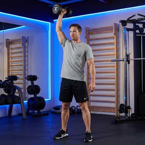 Гантеля чавунна гумована XTREXO Pro 12 кг чорний