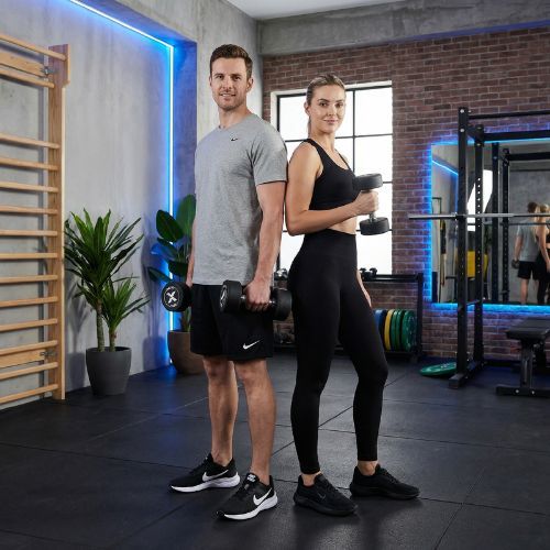 Гантель чавунний гумований XTREXO Pro 12 kg black