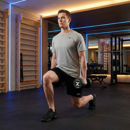 Гантеля чавунна гумована XTREXO Pro 16 кг чорний