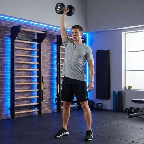 Гантеля чавунна гумована XTREXO Pro 20 кг чорний