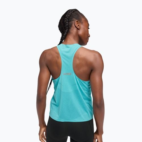 Футболка для бігу жіноча HOKA Race Day Singlet cielo blue