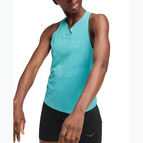 Футболка для бігу жіноча HOKA Race Day Singlet cielo blue