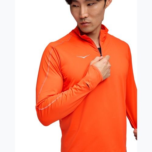 Кофта для бігу чоловіча HOKA GlideTech Quarter Zip lava