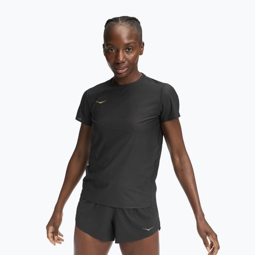 Футболка для бігу жіноча HOKA Airolite 2.0 black/gold