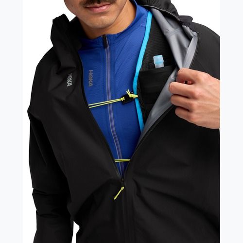 Куртка для бігу чоловіча HOKA Skybreeze Waterproof GTX black