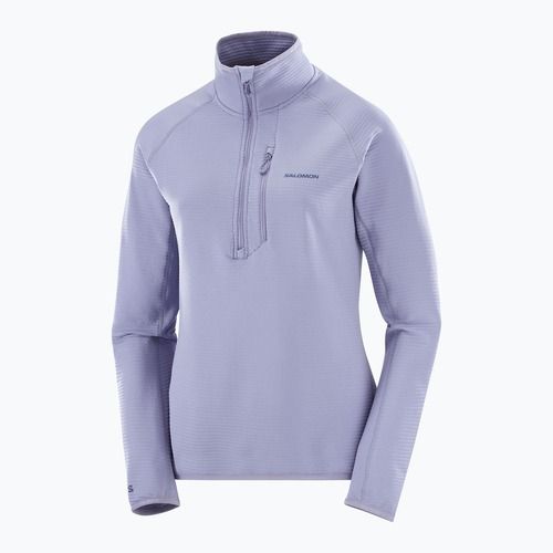Кофта трекінгова жіноча Salomon Essential Lightwarm Half Zip blue granite