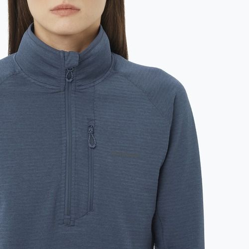 Кофта трекінгова жіноча Salomon Essential Lightwarm Half Zip blue night