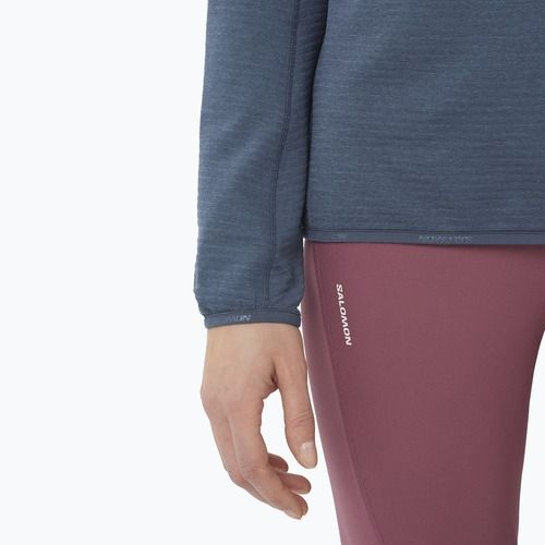 Кофта трекінгова жіноча Salomon Essential Lightwarm Half Zip blue night