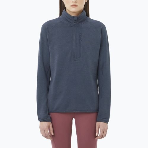 Кофта трекінгова жіноча Salomon Essential Lightwarm Half Zip blue night