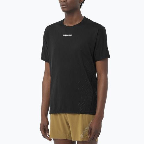 Футболка для бігу чоловіча Salomon Sense Aero GFX deep black