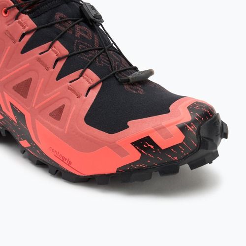 Кросівки для бігу чоловічі Salomon Spikecross 6 GTX cow hide/black/neon flame