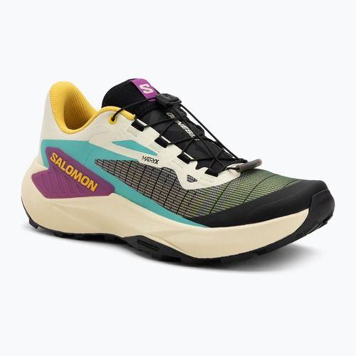 Кросівки для бігу чоловічі Salomon Genesis transparent yellow/black/willowherb