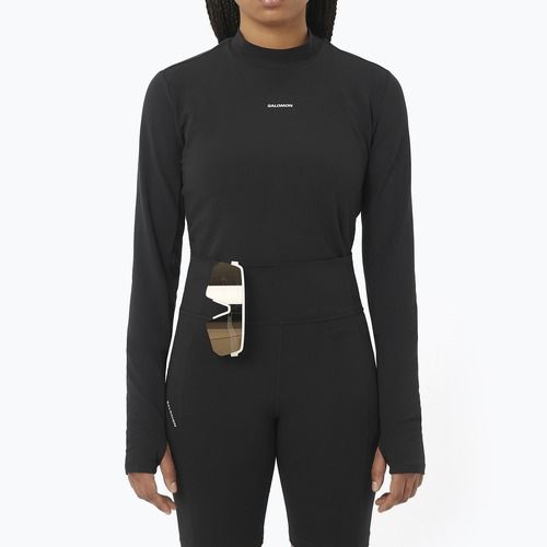 Лонгслів для бігу жіночий Salomon Bliss deep black