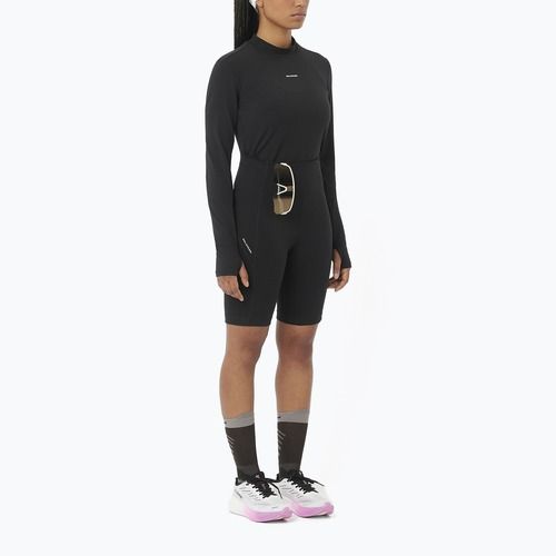 Лонгслів для бігу жіночий Salomon Bliss deep black
