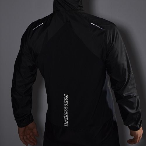 Куртка для бігу чоловіча Salomon Cross Wind deep black