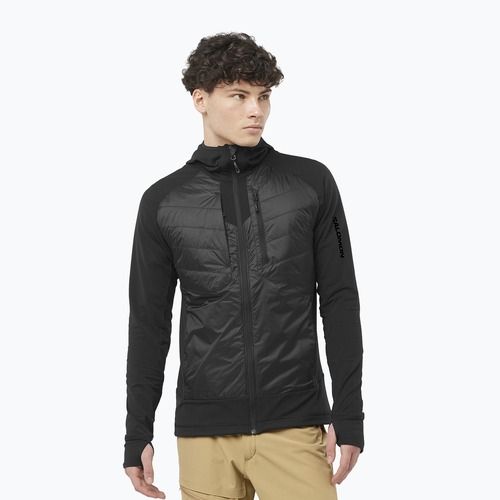 Куртка гібридна чоловіча Salomon Elixir Hybrid Hoodie Insulated deep black