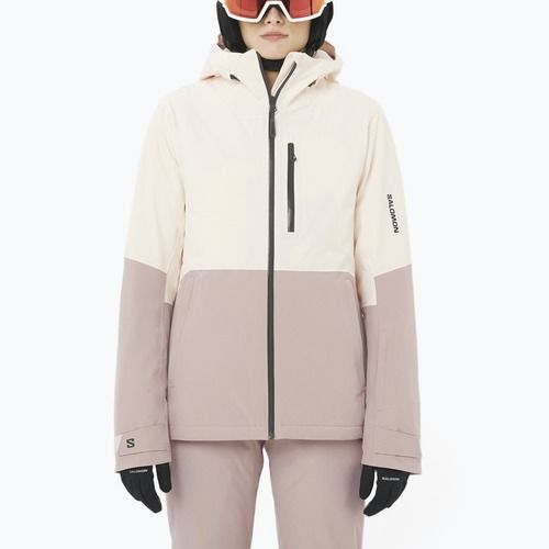 Куртка лижна жіноча Salomon Highland whisper white/etherea