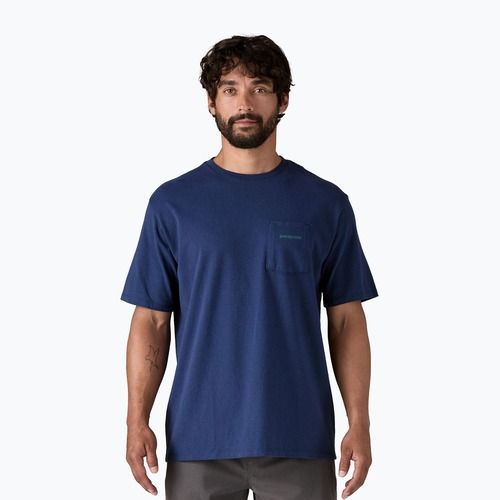 Футболка чоловіча Patagonia Boardshort Logo Pocket Responsibili clement blue