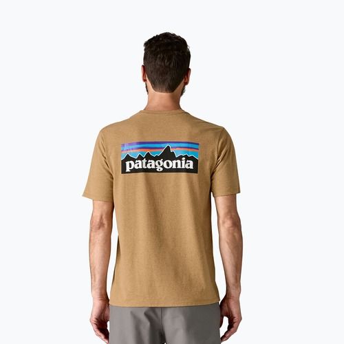 Футболка чоловіча Patagonia P-6 Logo Responsibili-Tee talon gold