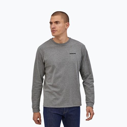 Лонгслів чоловічий Patagonia P-6 Logo Responsibili gravel heather