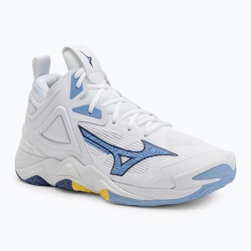Волейбольне взуття Mizuno Wave Momentum 3 Mid біле/bellwether синє/belair синє